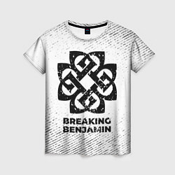 Футболка женская Breaking Benjamin с потертостями на светлом фоне, цвет: 3D-принт