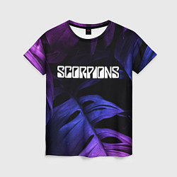 Футболка женская Scorpions neon monstera, цвет: 3D-принт