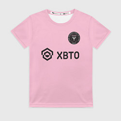 Футболка женская Месси форма Интер Майами, цвет: 3D-принт