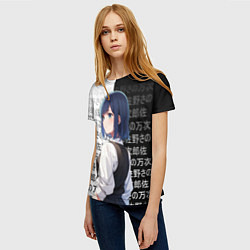 Футболка женская Аканэ Курагава - Дитя айдола, цвет: 3D-принт — фото 2