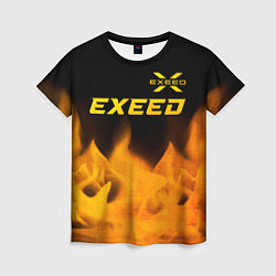 Женская футболка Exeed - gold gradient: символ сверху