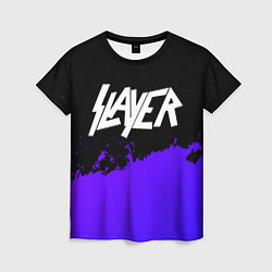 Футболка женская Slayer purple grunge, цвет: 3D-принт