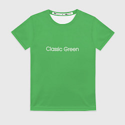 Футболка женская Classic Green, цвет: 3D-принт