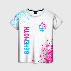 Футболка женская Behemoth neon gradient style: надпись, символ, цвет: 3D-принт