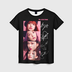 Футболка женская Blackpink Autographs, цвет: 3D-принт