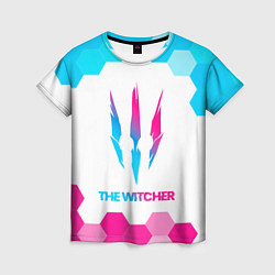 Футболка женская The Witcher neon gradient style, цвет: 3D-принт