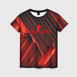 Женская футболка CS GO red neon