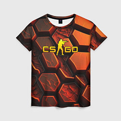 Футболка женская CS GO orange logo, цвет: 3D-принт