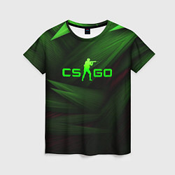 Женская футболка CS GO green logo