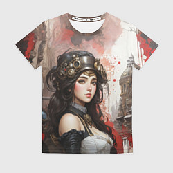 Футболка женская Машинистка паровых машин, цвет: 3D-принт