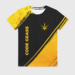 Футболка женская Code Geass - gold gradient: надпись, символ, цвет: 3D-принт