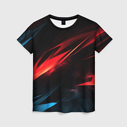 Футболка женская Red black abstract, цвет: 3D-принт