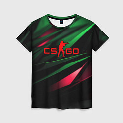 Футболка женская CS GO green red, цвет: 3D-принт