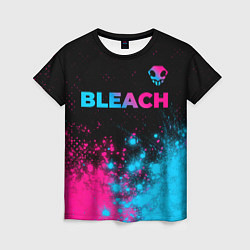 Женская футболка Bleach - neon gradient: символ сверху