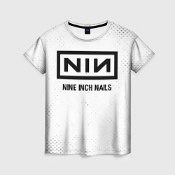 Футболка женская Nine Inch Nails glitch на светлом фоне, цвет: 3D-принт