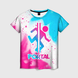 Футболка женская Portal neon gradient style, цвет: 3D-принт