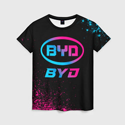 Футболка женская BYD - neon gradient, цвет: 3D-принт