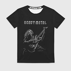 Футболка женская Heavy metal metalhead, цвет: 3D-принт