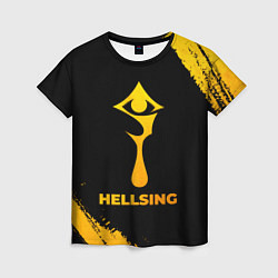 Футболка женская Hellsing - gold gradient, цвет: 3D-принт