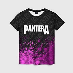 Футболка женская Pantera rock legends: символ сверху, цвет: 3D-принт