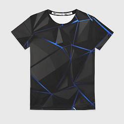 Футболка женская Black blue style, цвет: 3D-принт