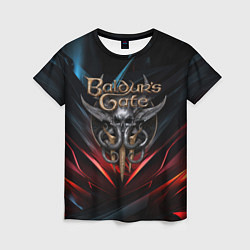 Футболка женская Baldurs Gate 3 dark logo, цвет: 3D-принт