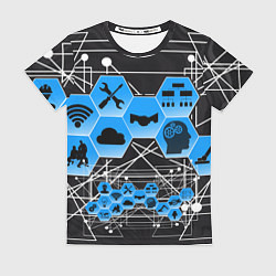 Женская футболка Виртуальный мир