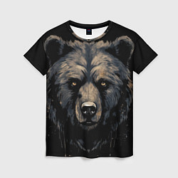 Женская футболка Крупный медведь
