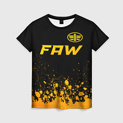 Женская футболка FAW - gold gradient: символ сверху