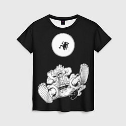 Женская футболка Луффи и гир 5 на луне