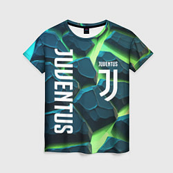 Женская футболка Juventus green neon