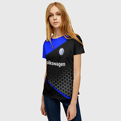 Футболка женская Фольцваген - blue uniform, цвет: 3D-принт — фото 2