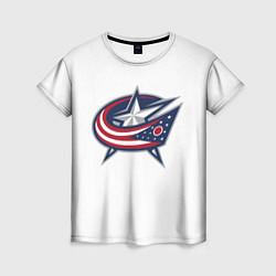 Футболка женская Columbus blue jackets - Sergey Bobrovsky, цвет: 3D-принт