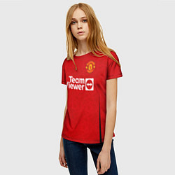 Футболка женская Антони Манчестер Юнайтед форма 2324 домашняя, цвет: 3D-принт — фото 2