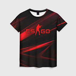 Футболка женская CSGO red black logo, цвет: 3D-принт