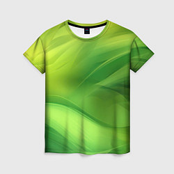 Женская футболка Green lighting background