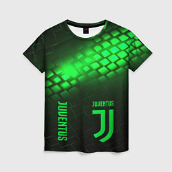 Футболка женская Juventus green logo neon, цвет: 3D-принт