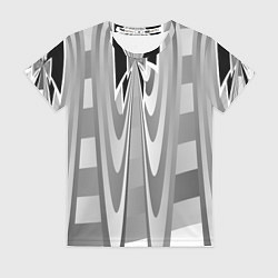 Футболка женская Серая геометрия, цвет: 3D-принт