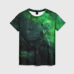 Женская футболка Зеленая объемная текстура