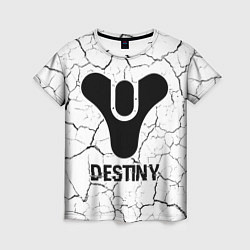 Женская футболка Destiny glitch на светлом фоне