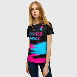 Футболка женская Spirited Away - neon gradient: символ сверху, цвет: 3D-принт — фото 2