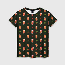 Женская футболка Christmas cockies pattern