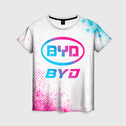 Футболка женская BYD neon gradient style, цвет: 3D-принт