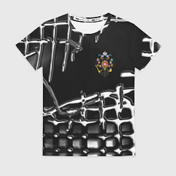 Женская футболка Россия герб РФ