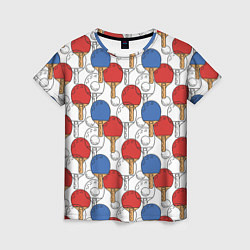 Женская футболка Настольный теннис - ракетки