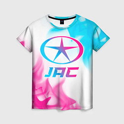 Футболка женская JAC neon gradient style, цвет: 3D-принт