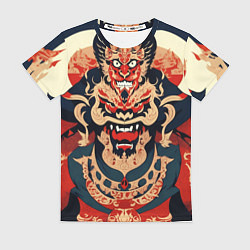 Женская футболка Татуировка дракон в японском стиле
