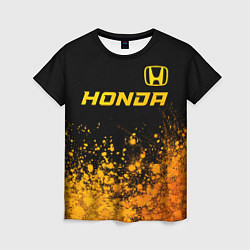 Футболка женская Honda - gold gradient посередине, цвет: 3D-принт