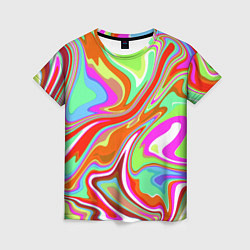 Женская футболка Цветная плазменная абстракция