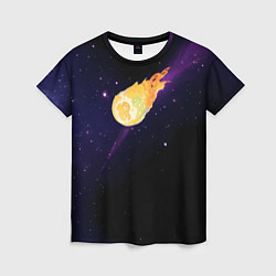 Женская футболка Магическая комета и обыденный космос